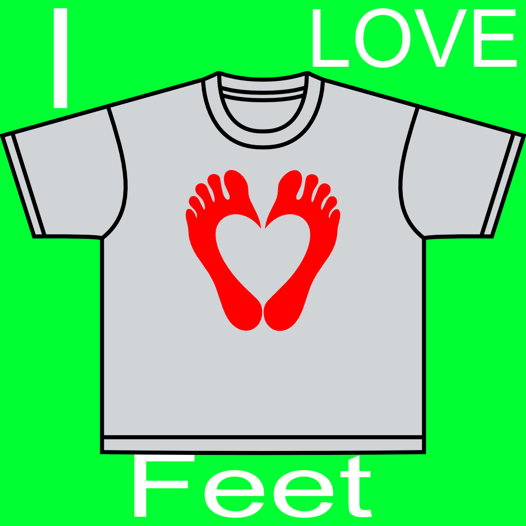 i heart feet tee