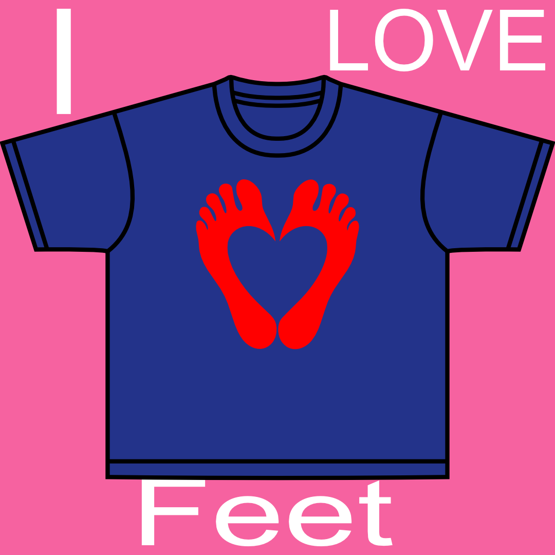i heart feet tee
