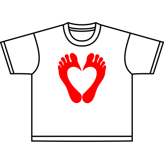 i heart feet tee