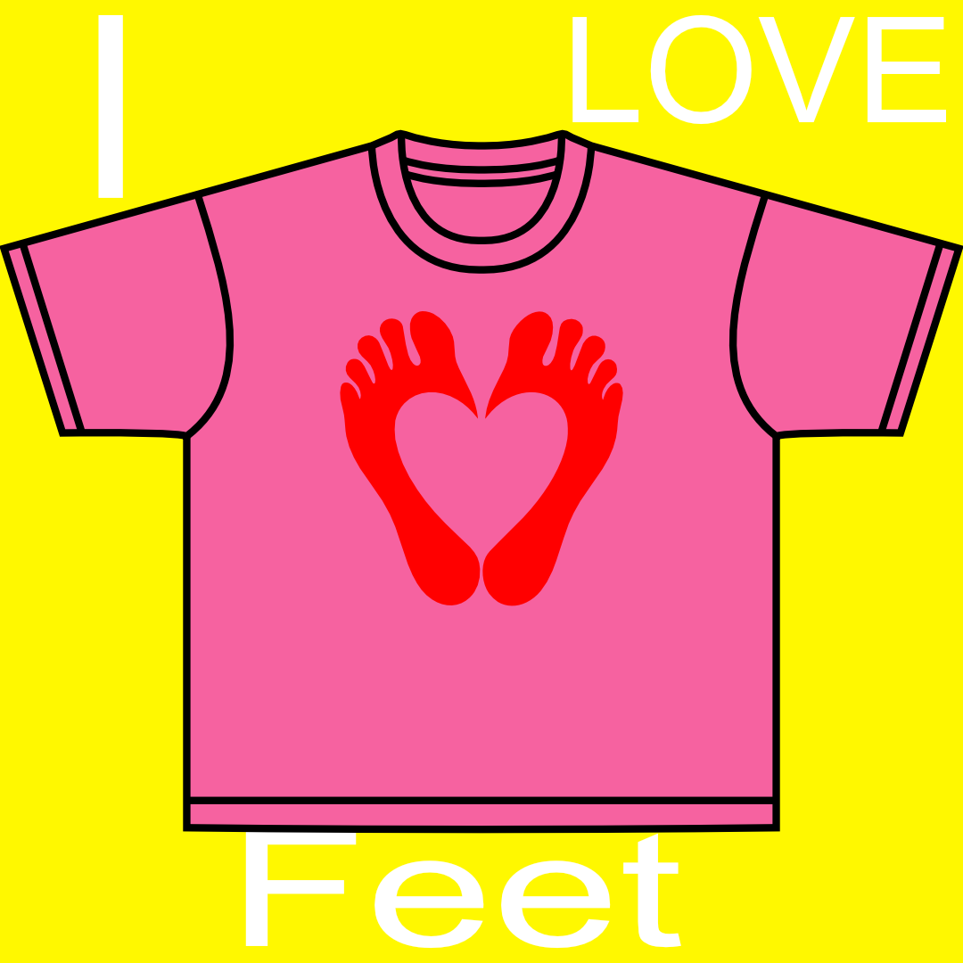 i heart feet tee