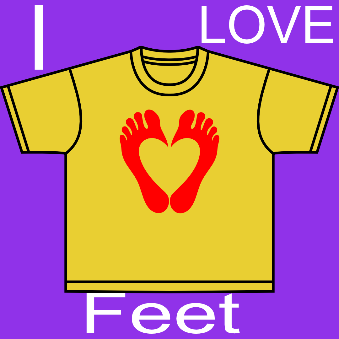 i heart feet tee